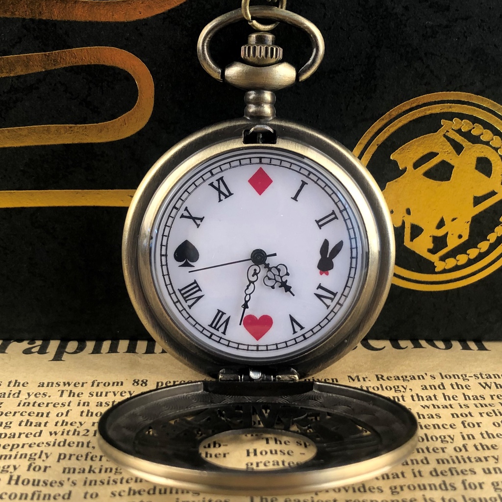 Alice Đồng Hồ Quả Quýt Hình Thỏ Con Đáng Yêu Cho Nữ