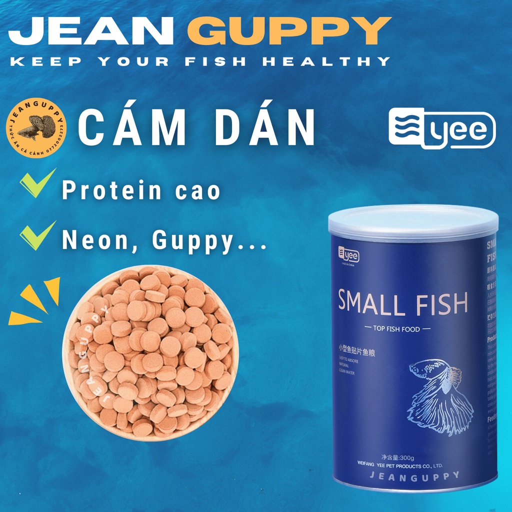 Hộp cám viên dán - YEE Small Fish - Hôp 182 viên - Thức ăn cá cảnh viên dán