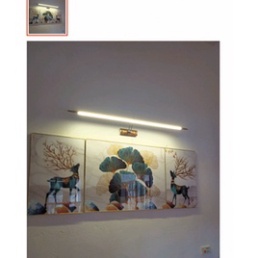 A13 Bộ 3 Tranh Treo Tường Phòng Khách/ Ngủ/ Đại sảnh Decor Nhà Nghỉ Khách Sạn Hươu Sao Và Dải Ngân Hà Tráng Gương Sang