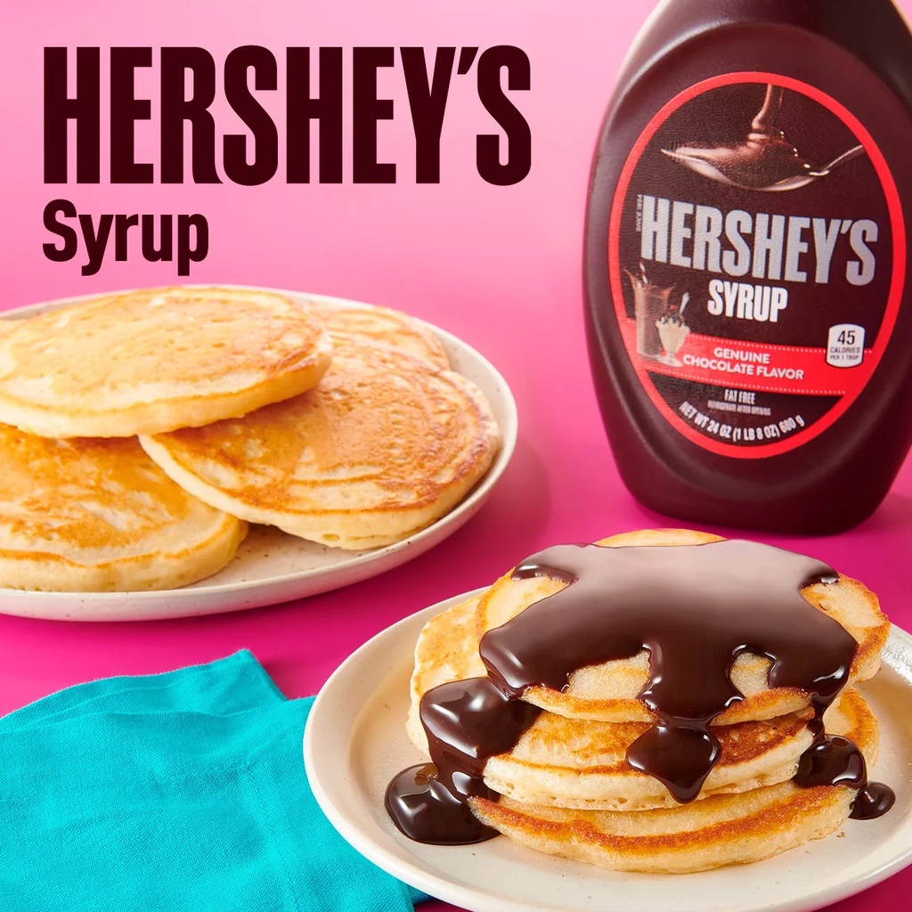 Sốt Socola, Chocolate lỏng Dùng Để Pha Chế Hershey's Syrup Genuine Chocolate Flavor, Chai 680g  1 Lb. 8 Oz.