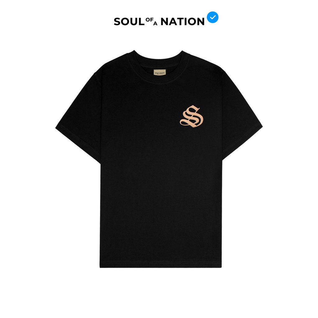 áo thun unisex in logo S Gothic khắc nhung CAO CẤP form basic 100% cotton vải dày, không xù lông SOUL OF A NATION