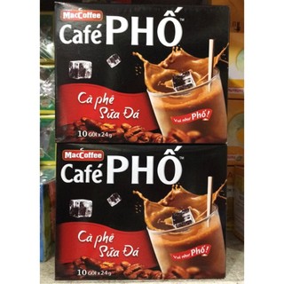 Cà phê phố sữa đá hộp 10 gói x 24g