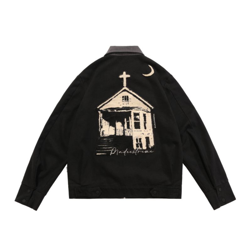 Áo khoác trucker BLACK AIR retro-vintage