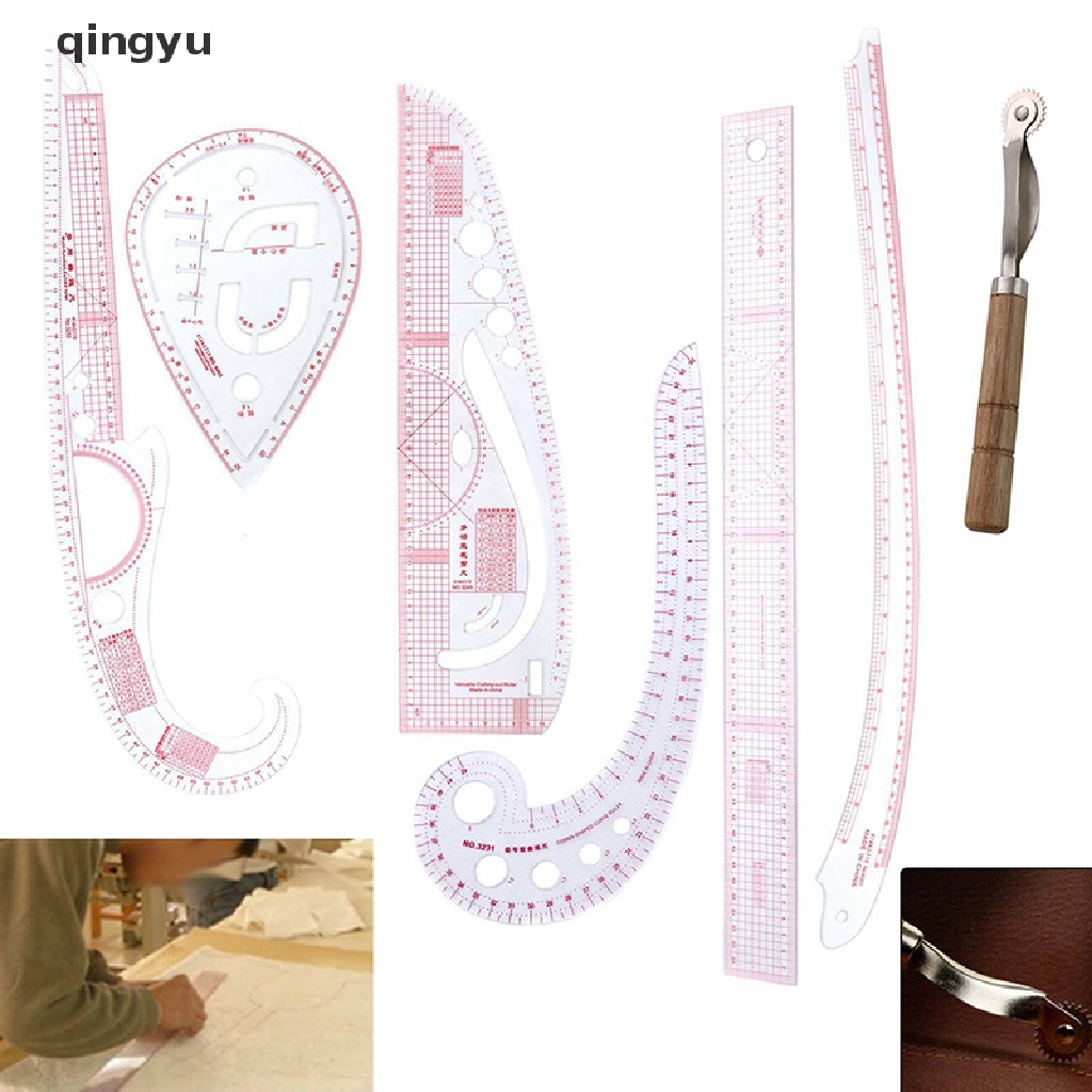 Qingyu Bộ 7 Thước Cong Vẽ Tranh Đa Chức Năng Cho Thợ May