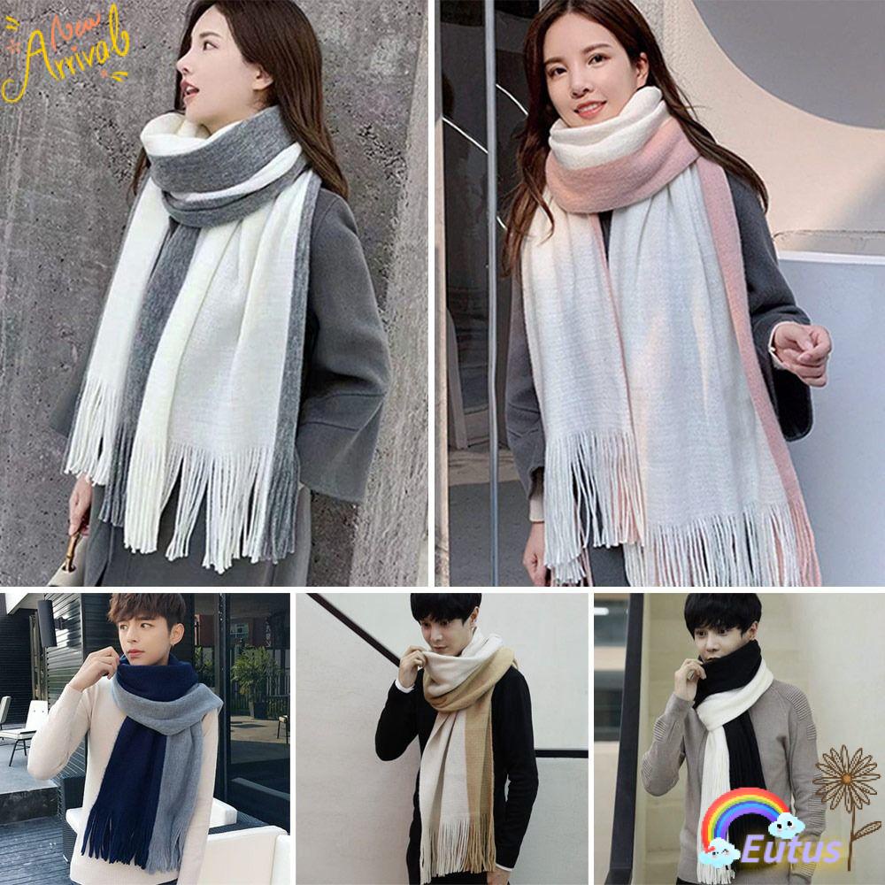 Khăn Choàng Cổ Phối Tua Rua Màu Sắc Thời Trang Mùa Đông Cho Nữ