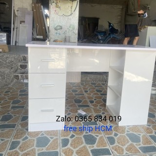 Bàn làm việc ngang 1m2 cao 80cm sâu 50 mặt bàn nhựa vincoplast.