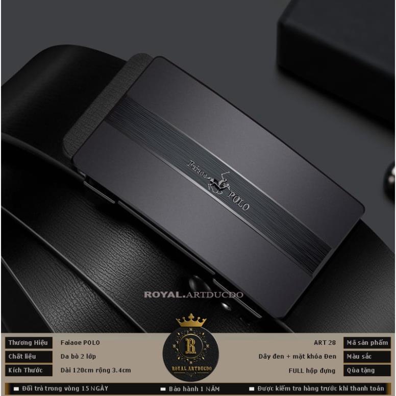 Thắt lưng nam cao cấp FaiaoePOLO , dây nịt nam da bò ROYAL.ARTDUCDO - ART28 *