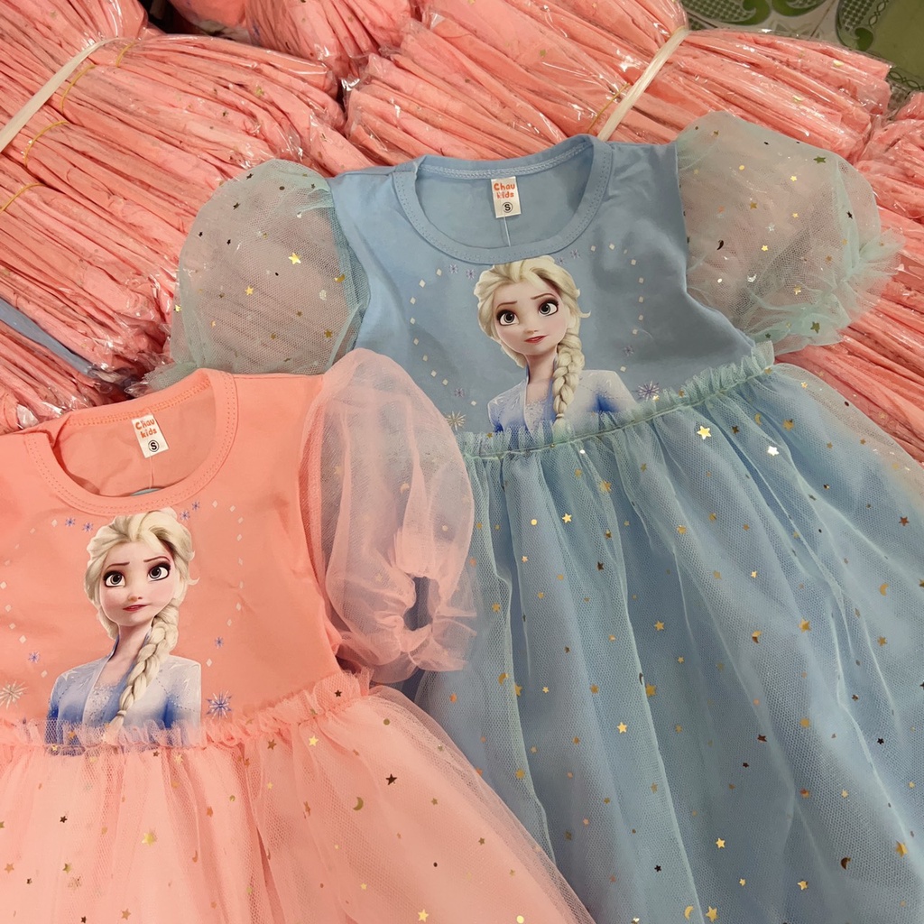 Đầm Váy Dành Cho Bé Gái, Set Váy Bánh Bèo, Cực Dễ Thương Cho Trẻ Em, Size 12-25Kg