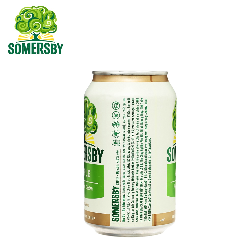 LỐC 6 LON NƯỚC TÁO LÊN MEN SOMERSBY 330ML