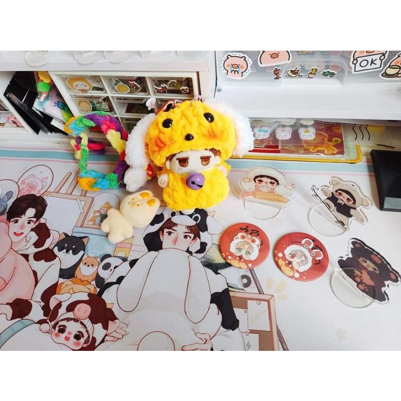 Outfit Cún Con Cho Doll 10cm Có Sẵn Free Đánh Má Hồng Tặng Kèm Chuông