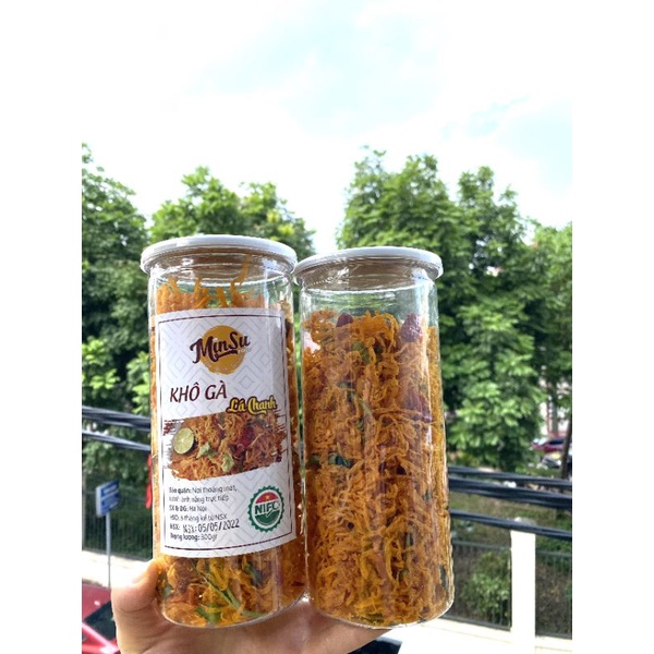 Khô Gà Lá Chanh hũ, túi zip thơm ngon nhà làm 200g,300gram