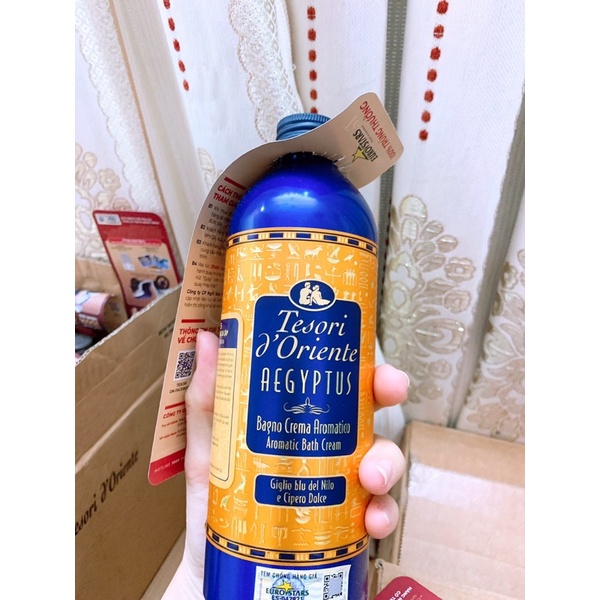 Sữa Tắm Lưu Hương Nước Hoa Ý Tesori d'Oriente - Mùi Hương Thơm Mát Lưu Giữ Cả Ngày 500ml
