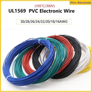 10m ul1569 pvc electronic cable 16/18/20/ 22/24/26/28/30awg single core multi-strand wire tinned copper multiple cuộn dây điện đa năng
