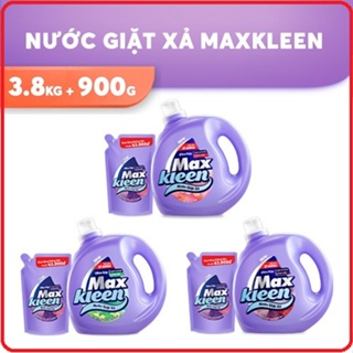 Combo Chai Nước Giặt Xả Maxkleen 3.8kg + Túi Nước Giặt Xả 900g