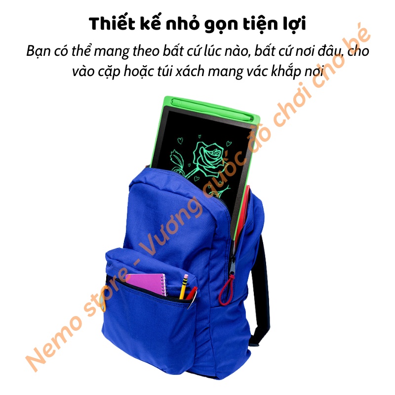 Bảng vẽ điện tử LCD thông minh tự động xóa cho bé tập viết tăng tư duy sáng tạo