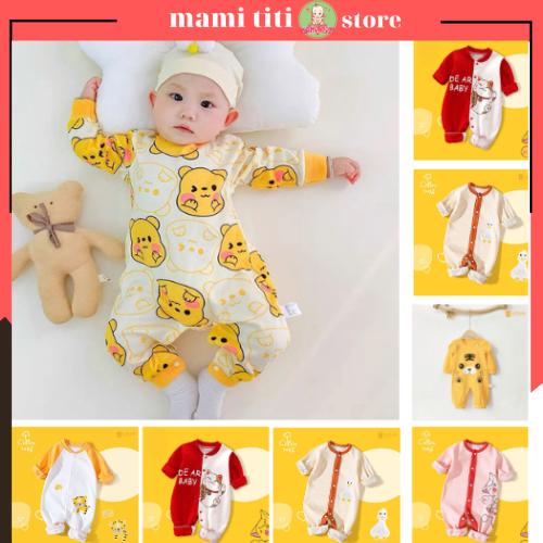 Bộ quần áo cho bé, body thun lạnh co dãn nhiều mẫu thu đông hình dễ thương chất cotton mền mịn size 3-11kg