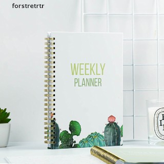 Forstretrtr 2023 Agenda A5 Planner Notebook 365 Days Notepad Daily Weekly Plan Diary Office School Supplies Gift Hard Case Notepad A5 Coil Notebook With Elastic Band EN