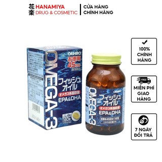 Viên uống dầu cá Omega 3 Orihiro Nhật Bản hỗ trợ tim mạch 180 viên