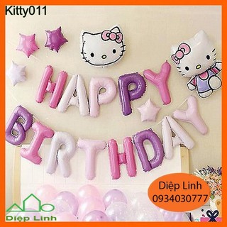 Sét bóng trang trí sinh nhật Hello Kitty - Diệp Linh