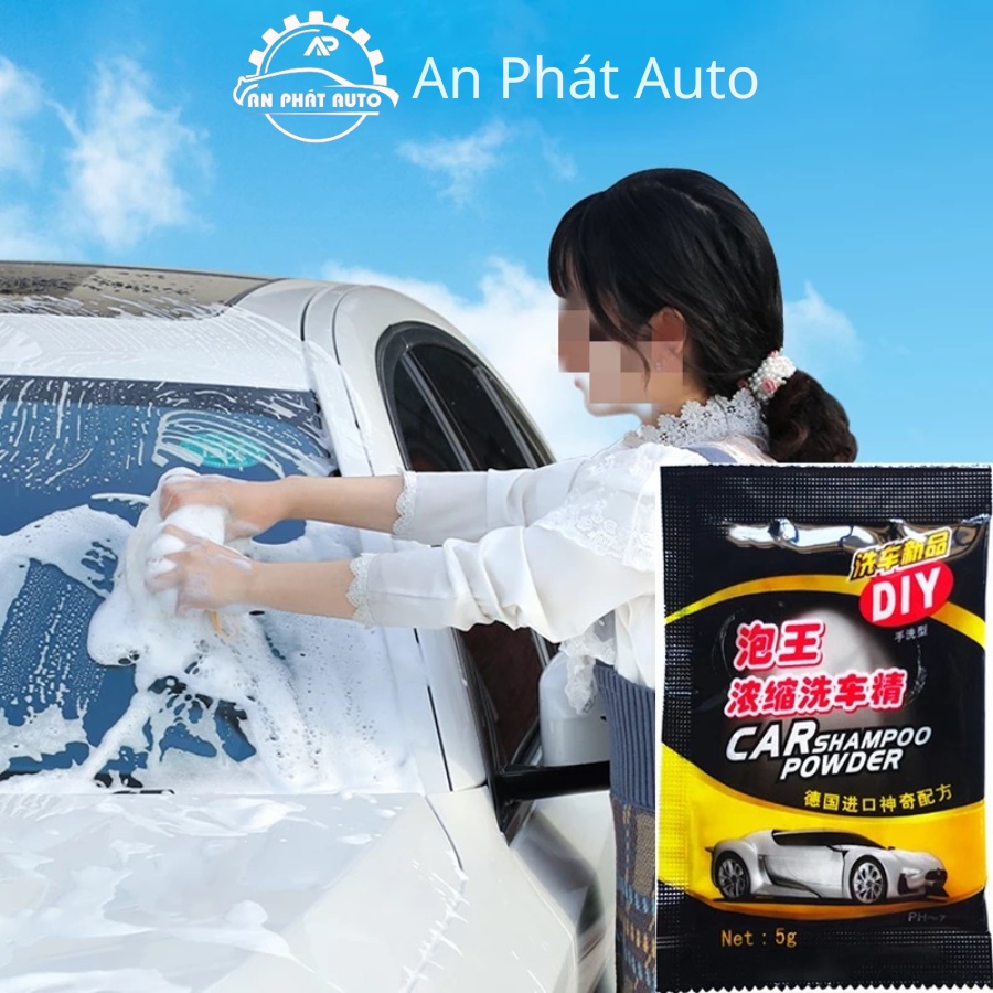 Bột Rửa Xe Ô Tô Car Shampoo Powder Đa Năng Siêu Sạch - 5 Gram cho 10 Lít Nước [Hàng Loại Tốt]