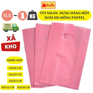 [XẢ HÀNG] 0,5kg - 1kg Túi Gói Hàng Hồng Phấn Pastel Nilong HD Ruffo Hột Xoài Bóng Đẹp Dẻo Dai Bền