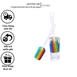 Cọ Cốc Chén Đa Năng - Que Cọ Rửa Ly Cốc Bình Sữa 7 Màu