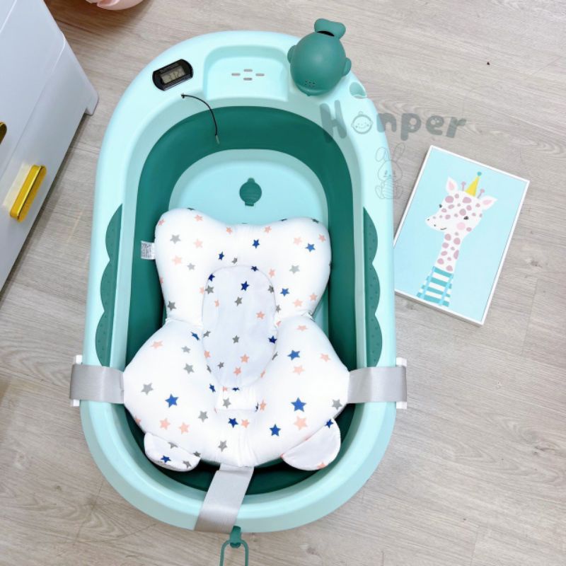 Chậu tắm gấp gọn có nhiệt kế