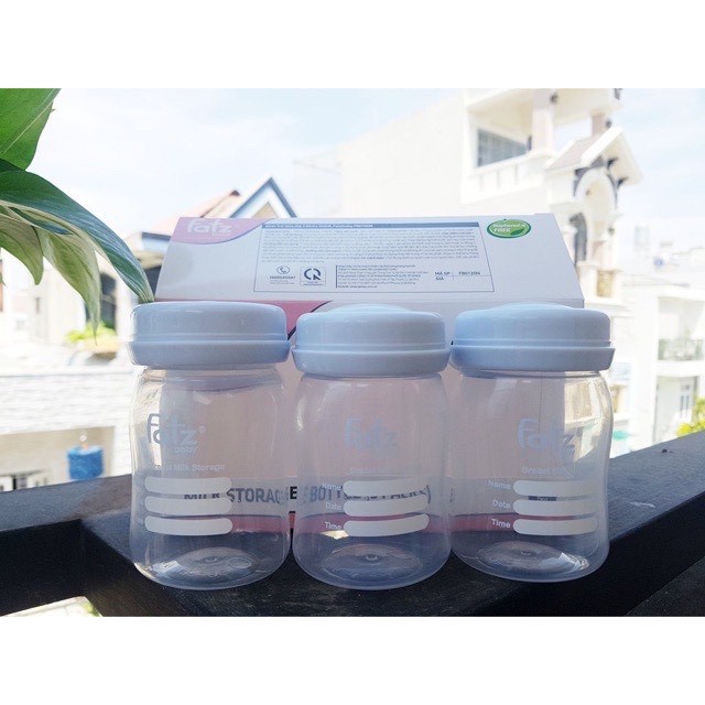 Bình Trữ Sữa Chính Hãng Fatz Baby 150ml - HỘP 3 BÌNH