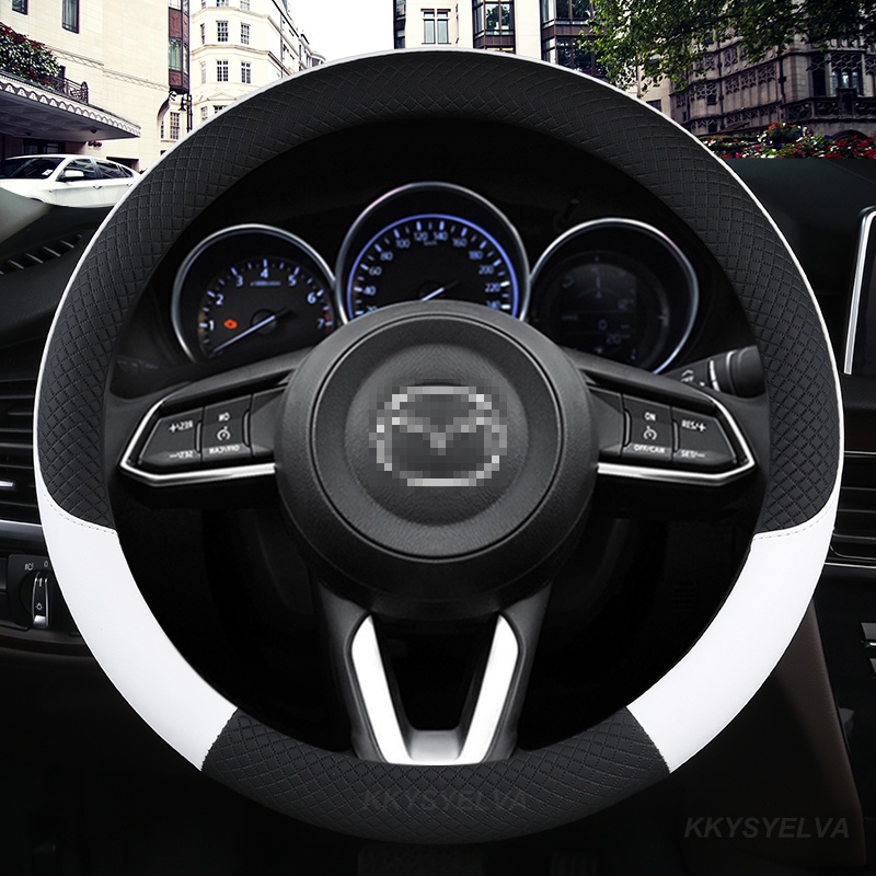 Vỏ Bọc Vô Lăng Bằng Da Chống Trượt Cho Mazda 2 Mazda3 Atenza AXELA BT-50 CX5 CX7 CX3 CX9 CX30 38cm