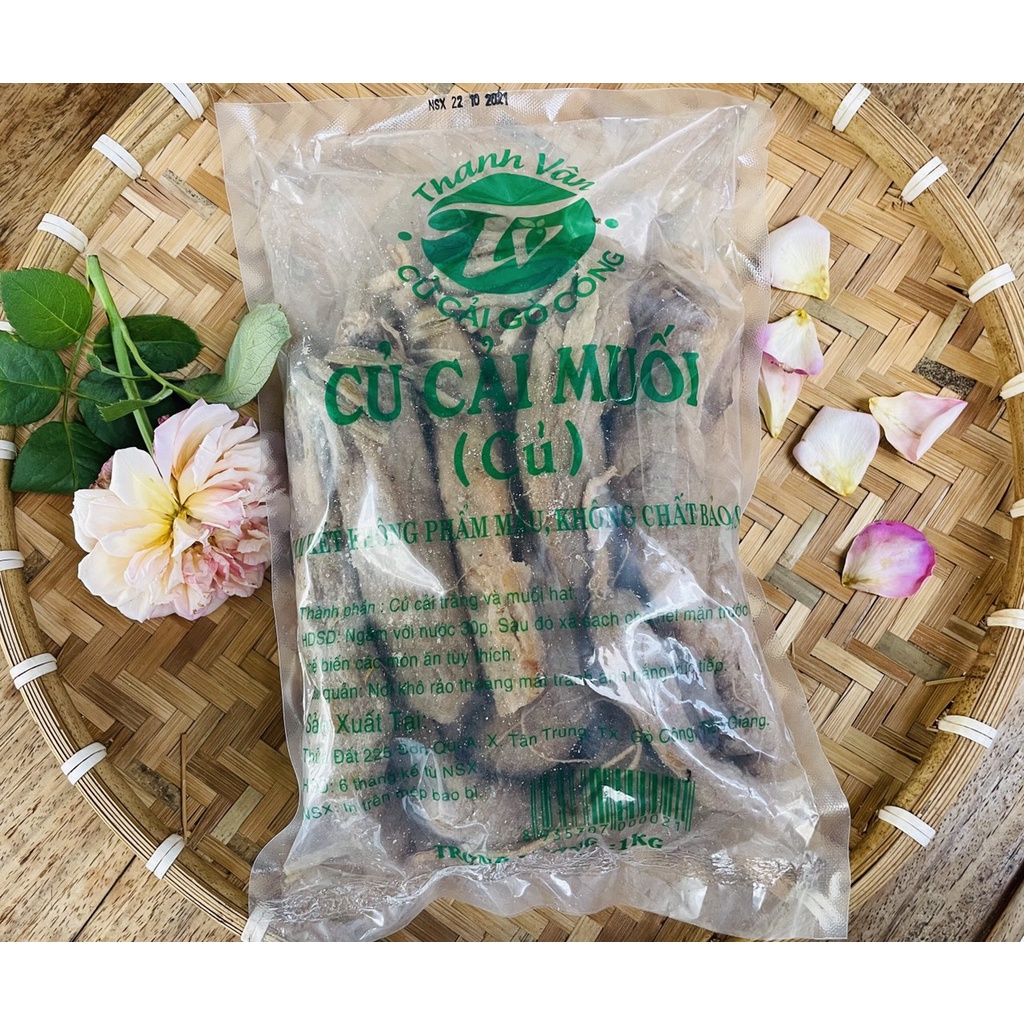Củ cải muối nguyên củ  Gò Công - 500gr