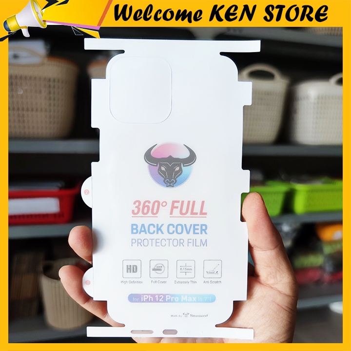 Miếng Dán PPF Mặt Sau Cho Điện Thoại IPhone, Trong Suốt, Chống Xước, Tự Phục Hồi 11/12/13/14 Pro Max