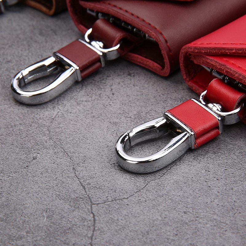 1 Túi Da Đựng Chìa Khóa Xe Hơi Mini Màu Đen Thời Trang Cho Nam Và Nữ