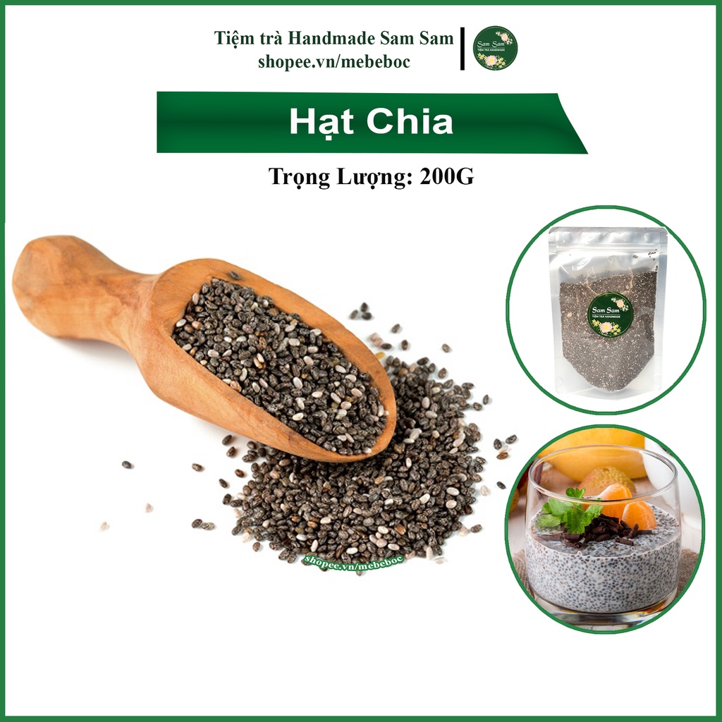 Hạt Chia - salvia 200g túi zip