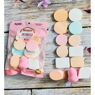 Set 13 bông mút trang điểm keli