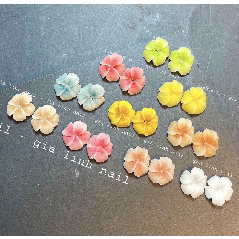 Hoa bột đậu nail ( set 5b- 10 bông )