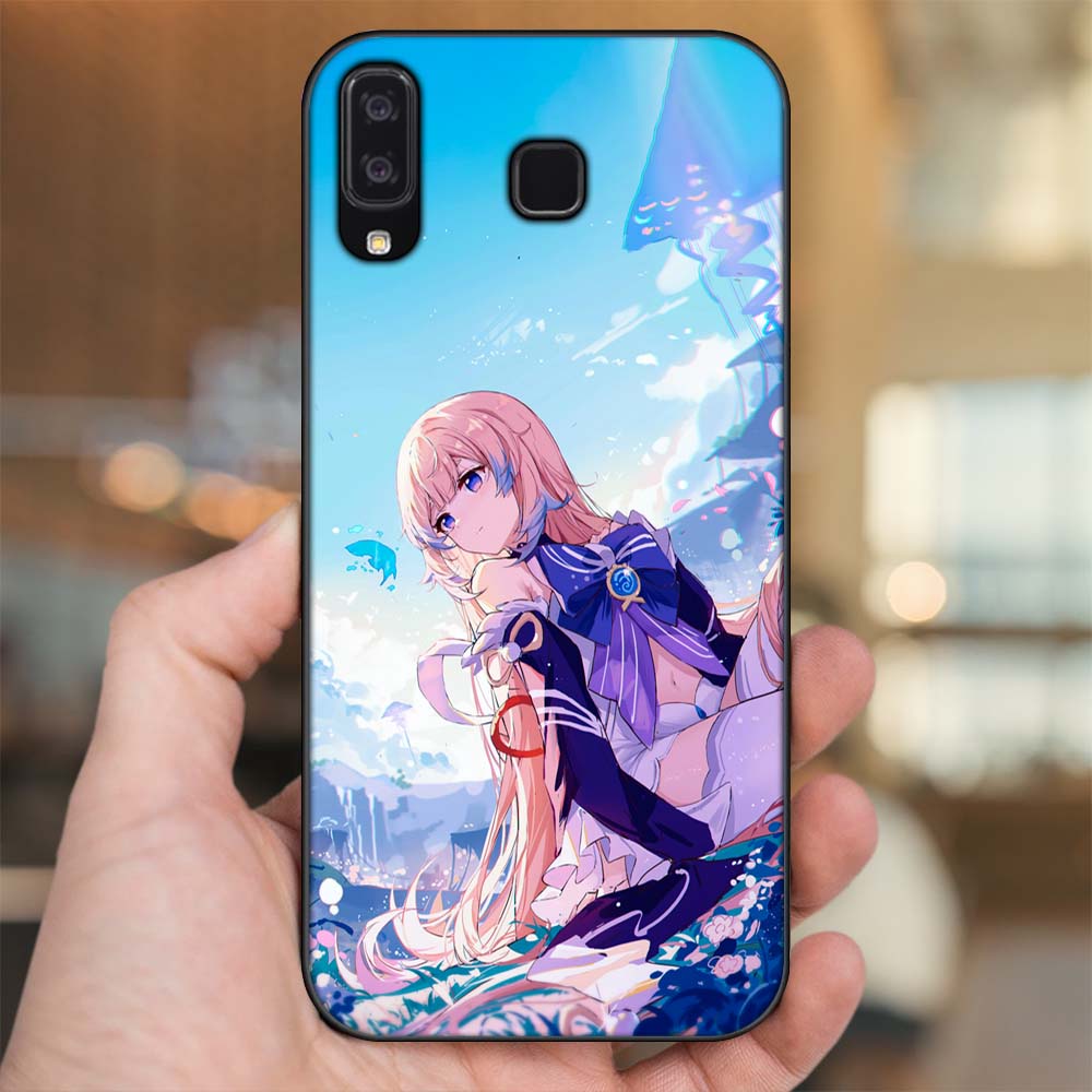 Ốp lưng Samsung A8 Star viền đen in hình Sangonomiya Kokomi Genshin Impact