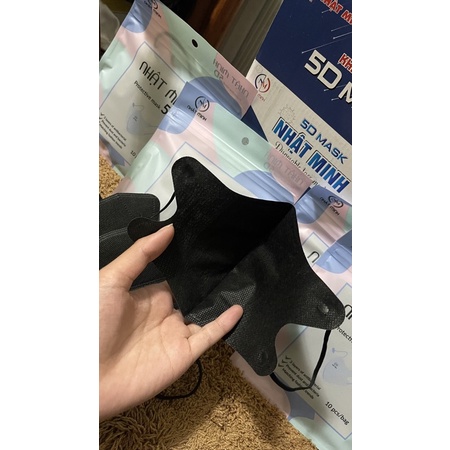 200 TẶNG 10 (chiếc khẩu Trang 5D Mask Nhật Minh túi 10 Chiếc Dày 3 Lớp Vải Không Dệt ôm Sát,Kháng Khuẩn
