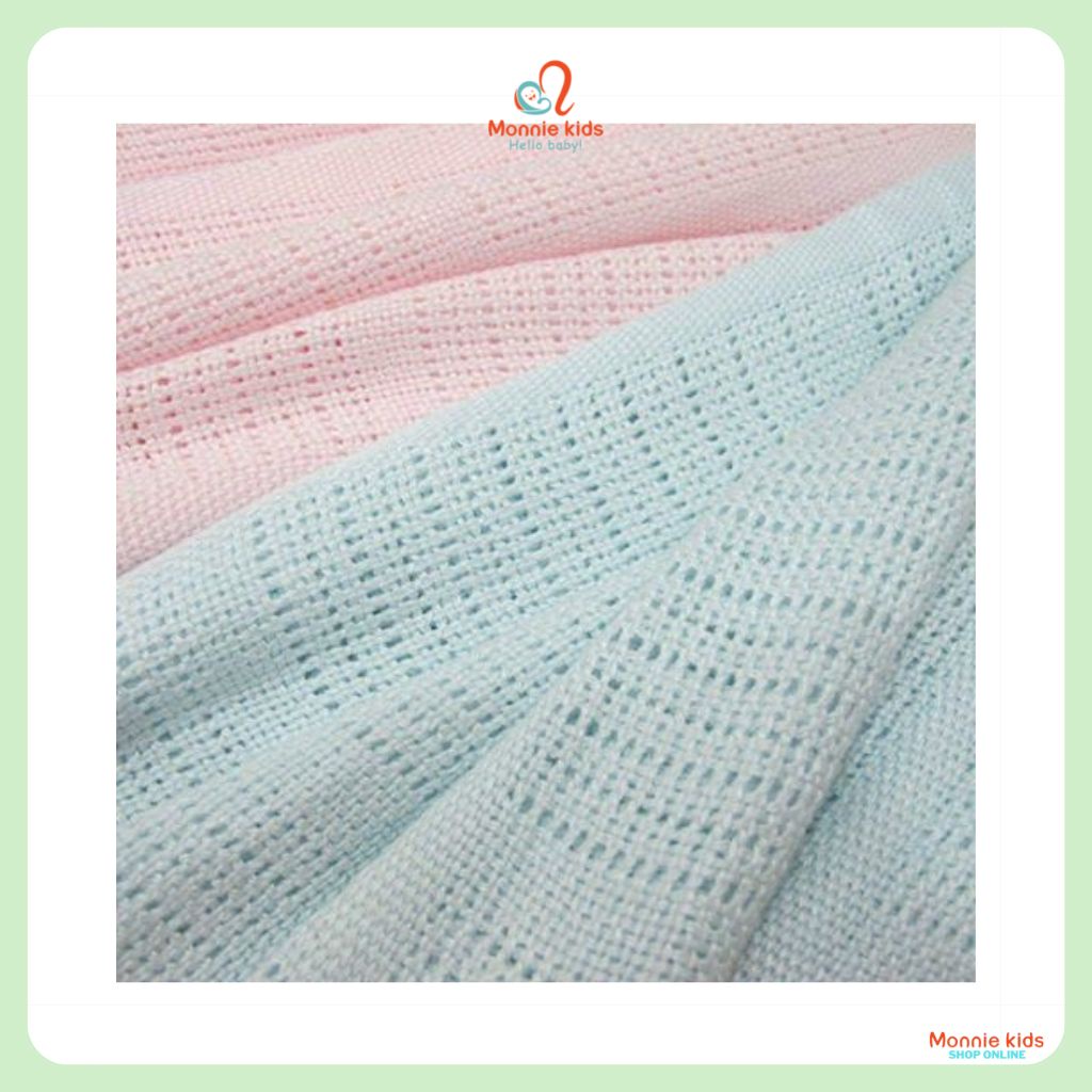 Chăn lưới sợi tre thoáng khí Mamas &amp; Papas cho bé sơ sinh 1x1.5m, mền chống ngạt cho bé