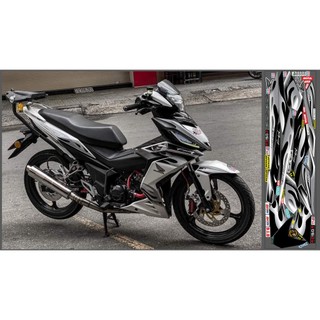 Tem lửa dán xe winner v1 màu trắng