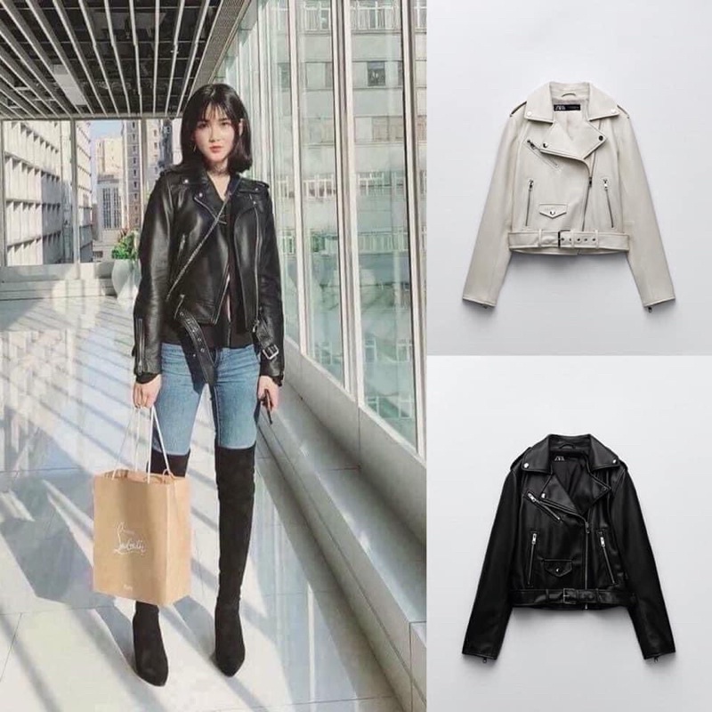 áo khoác da nữ Zara auth