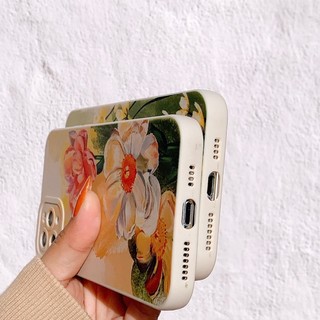 Ốp Lưng Basic Camera Nổi - Mẫu Flower Painting