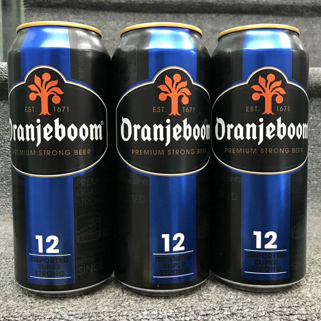 Bia lon Oranjeboom bia độ đậm: 8.5% , 12%, 14% - Hà Lan - Barley ...