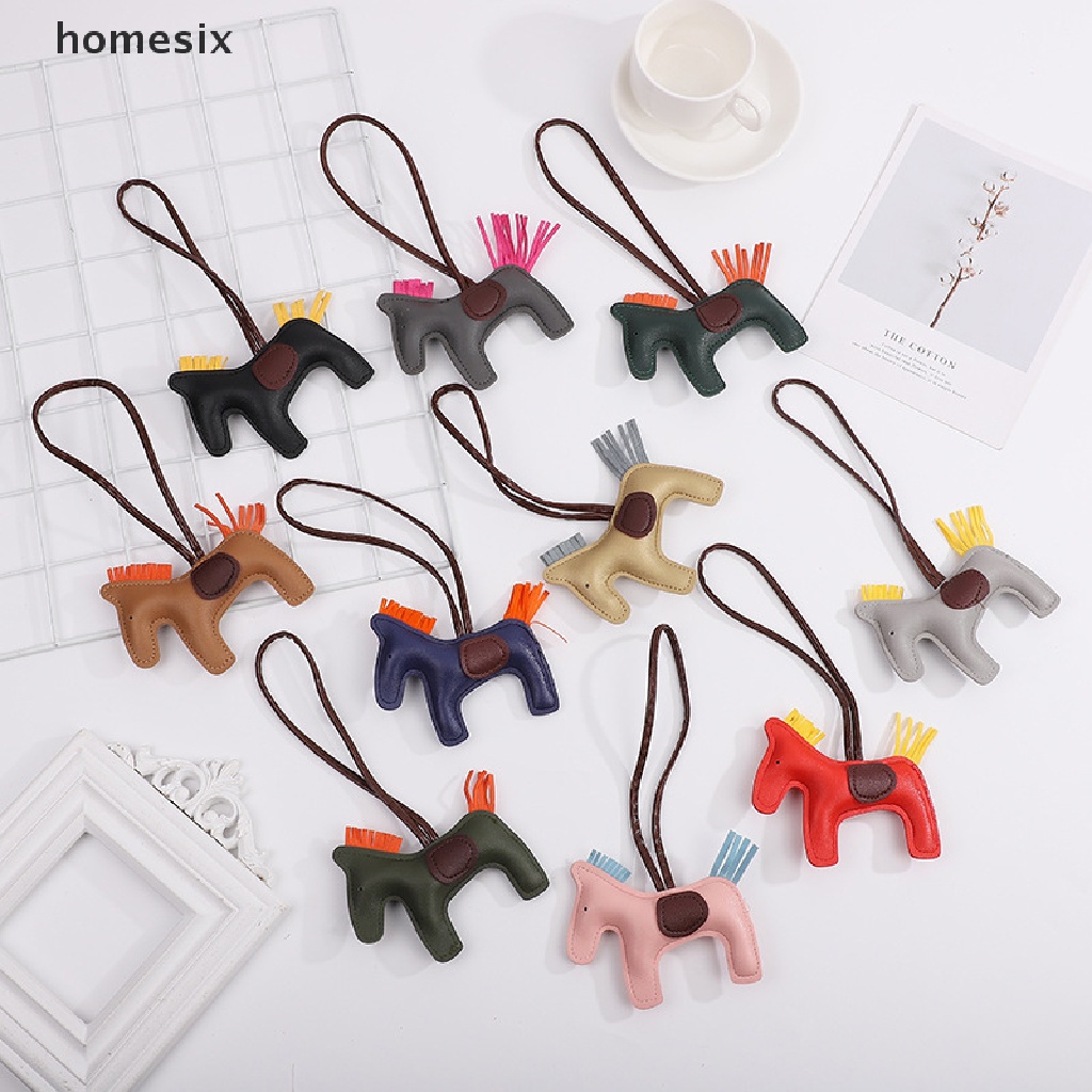 Móc Treo Chìa Khóa Bằng Da PU Hình Ngựa Trang Trí Túi Xách Nữ