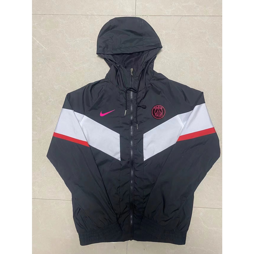 Áo Khoác Câu Lạc Bộ Bóng Đá Paris Saint-Germain Màu Trắng Đen Cho Nam Cỡ 22-23