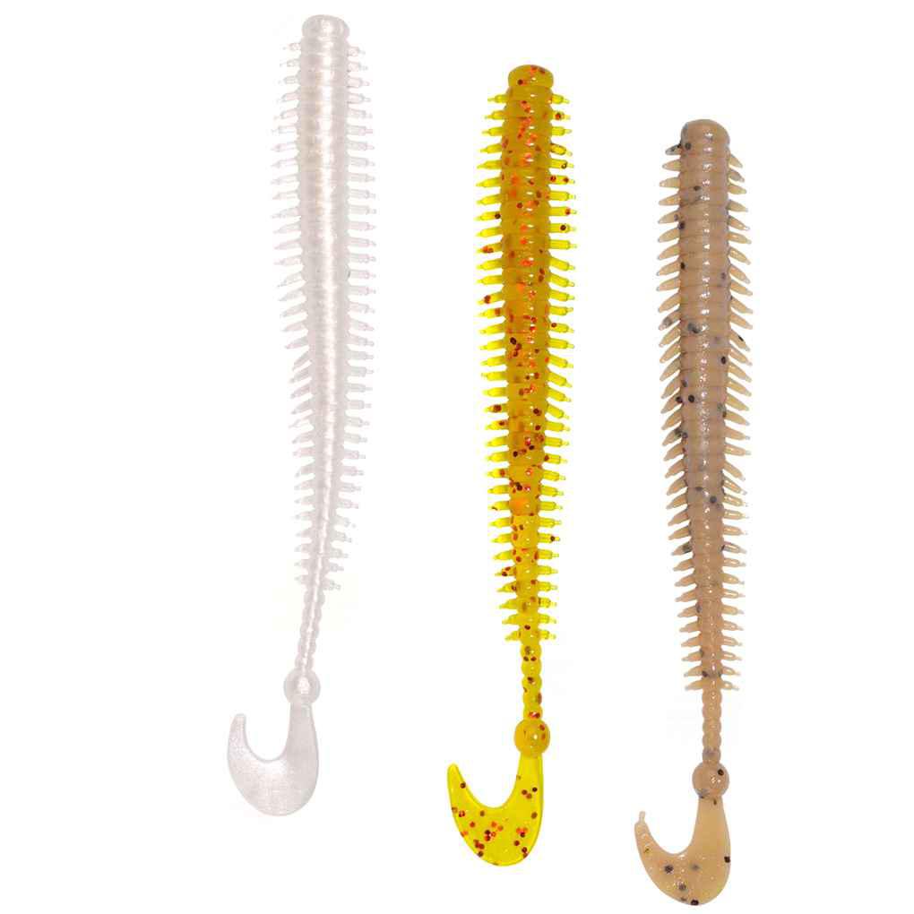 10 Mồi Giun Giả Câu Cá Mềm 90mm / 1 6g