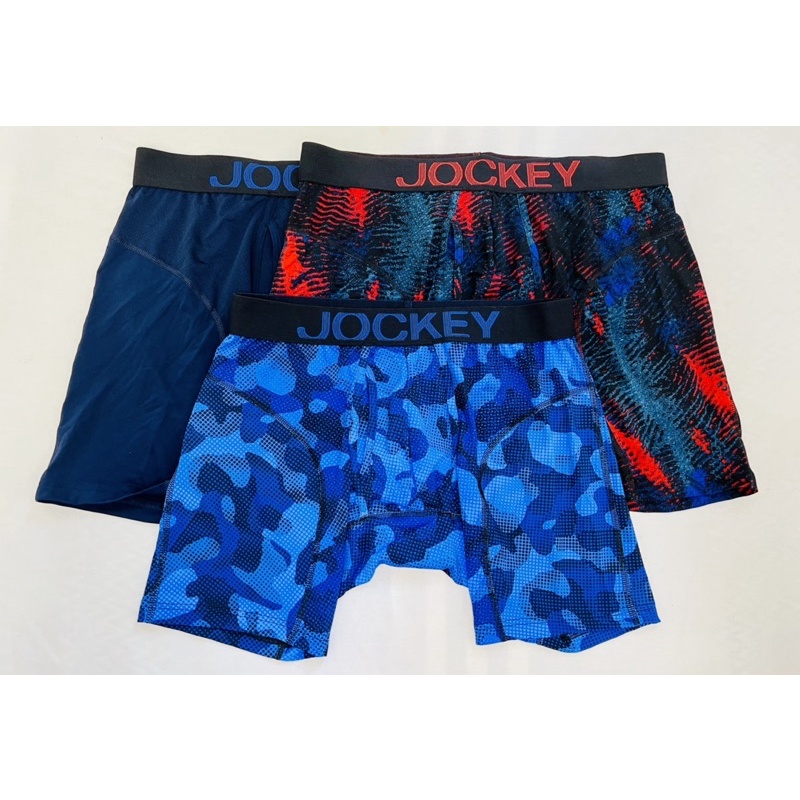 Combo 3pcs quần lót boxer nam Jockey, chất liệu 90%polyester 10%spandex co giản 4 chiều,màu sắc đa dạng,thoáng mát