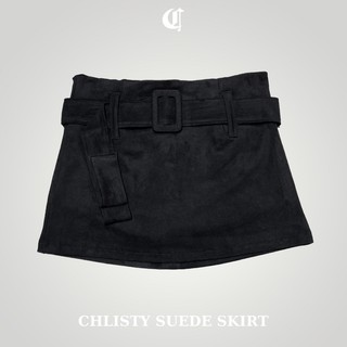 Chân váy da lộn đai lưng Chlisty Suede Skirt co giãn 4 chiều dành cho nữ 40kg-80kg