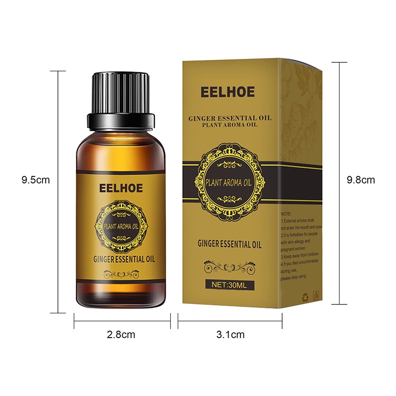 Eelhoe gừng dầu massage làm săn chắc giảm béo định hình chất lỏng cơ thể bụng điêu khắc gầy giảm béo dầu-ampere