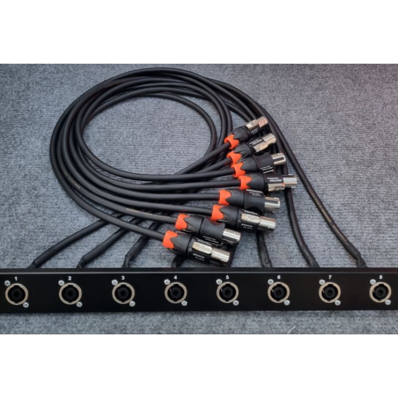 Thanh chia 8 ổ liền jack gắn jack biscong inox loại 1.