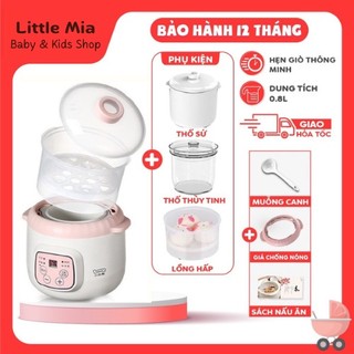 [TẶNG Ổ CẮM 3 CHIA] Nồi Nấu Chậm, Nồi Ninh Hầm Cháo Đa Năng Nấu Cách Thủy - Bảo Hành 12 Tháng Chính Hãng